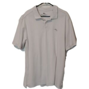 -- Tommy Bahama Gray Embroidered Reptile Polo Shirt